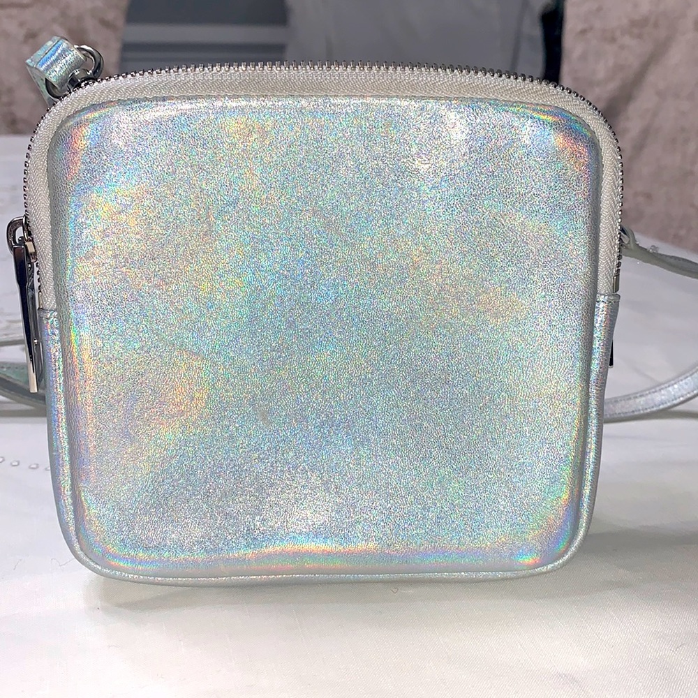 A.L.C discontinued holographic cross body bag.